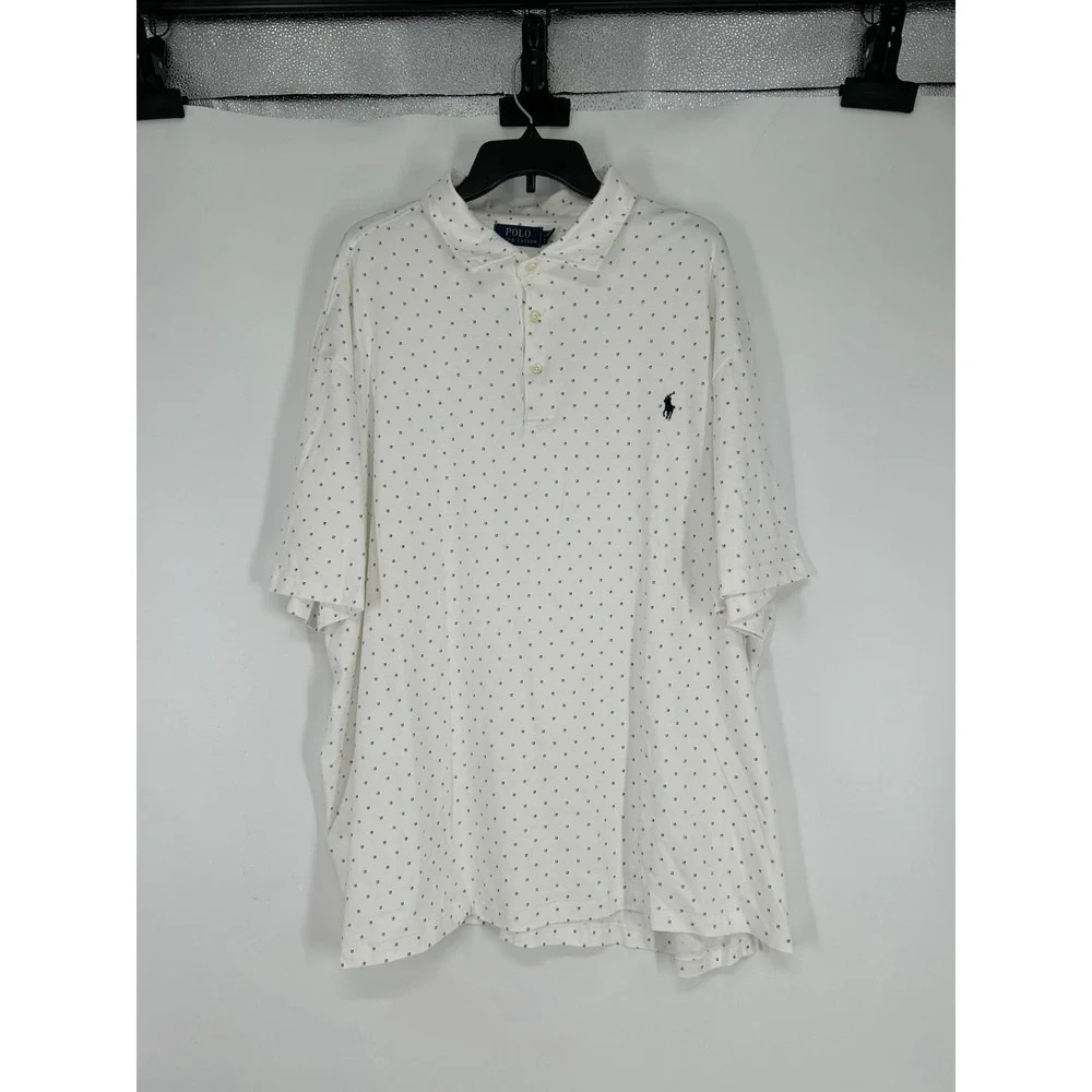 Polo Ralph Lauren Polo Shirt 3XB 3XL Big Polka Dot Short Sleeve 100% Cotton Golf